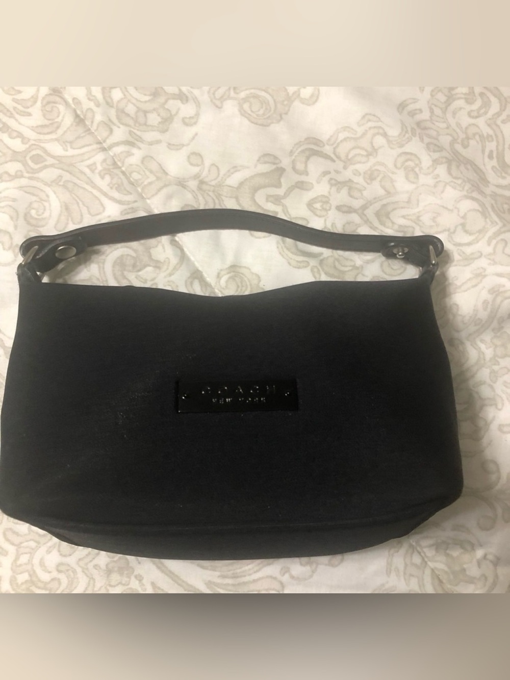 COACH Black Nylon Cosmetic Pouch